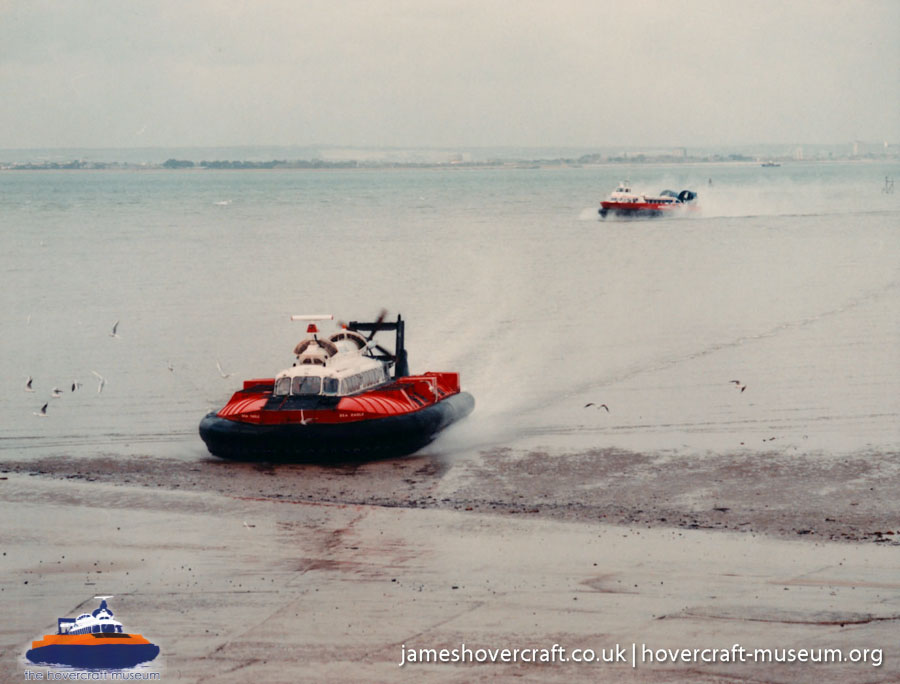 AP1-88 hovercraft at Ryde hoverport -  (credit: The <a href='http://www.hovercraft-museum.org/' target='_blank'>Hovercraft Museum Trust</a>).